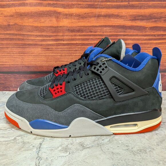 Nike Air Jordan 4 Retro Rare Air Men's 13 Black Red Blue FV5029-003 B-grade - Picture 2 of 12